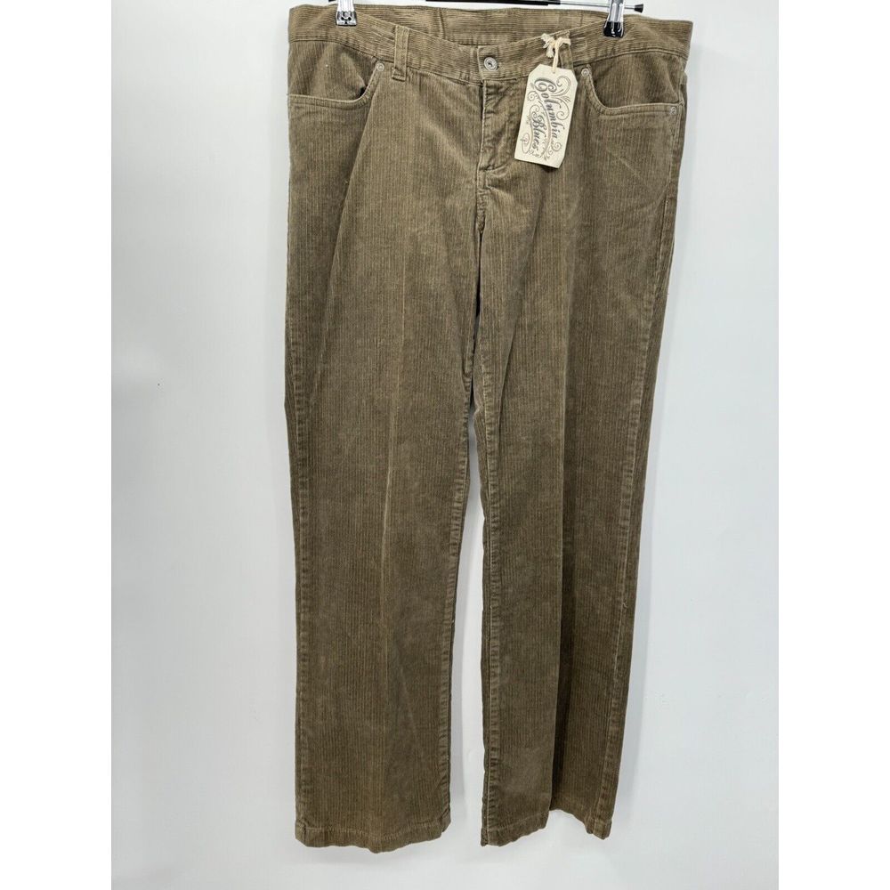 Columbia 14 Corduroy Pants Womens Brown Straight Leg Stretch AL‎ 8450